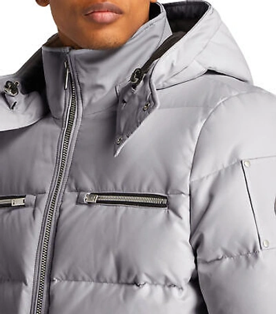 Pre-owned Moose Knuckles Mens Padded Cloud Bomber Jacket Small Nimbus - $995 In Nimbus Cloud