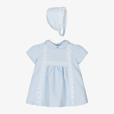 Shop Miranda Baby Girls Blue Cotton Dress Set