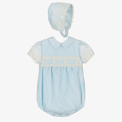 Shop Miranda Blue Tulle & Lace Baby Shortie Set