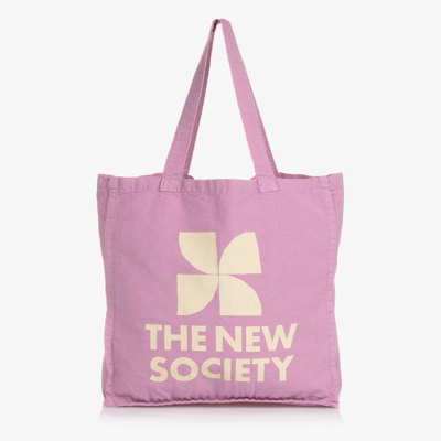 Shop The New Society Girls Purple Canvas Tote Bag (35cm)