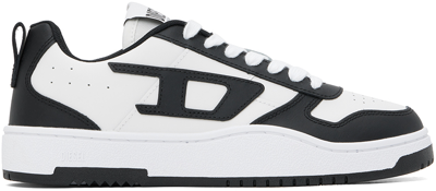 Shop Diesel Black & White S-ukiyo V2 Low Sneakers In H1532