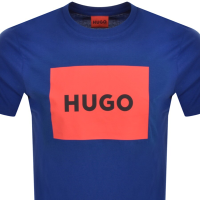 Shop Hugo Dulive222 Crew Neck T Shirt Blue