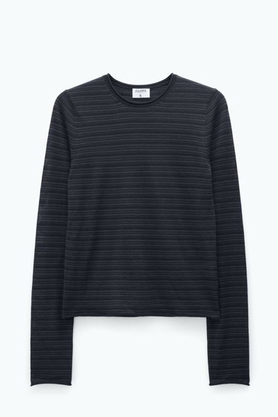 Shop Filippa K Striped Merino Sweater In Grey