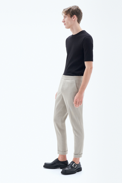 Filippa K Terry Cropped Trousers In Beige