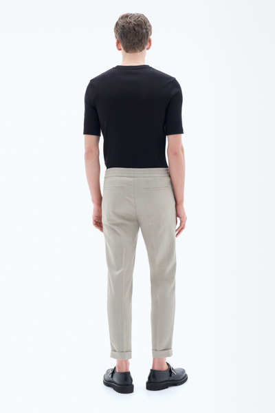 Shop Filippa K Terry Cropped Trousers In Beige