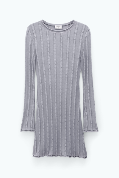 Shop Filippa K Longsleeve Cotton Dress In Grey