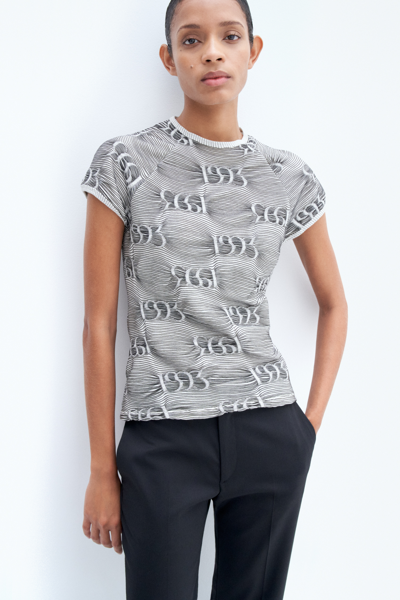 Filippa K Jacquard Cap Sleeve Tee In White