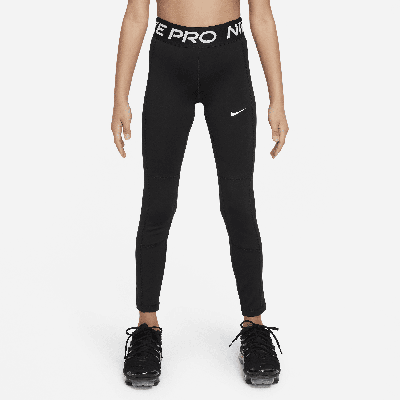 Shop Nike Women's  Pro Leak Protection: Period Girls' Dri-fit Leggings In Black