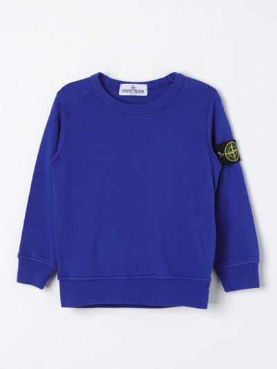 Shop Stone Island Junior Sweater  Kids Color Royal Blue