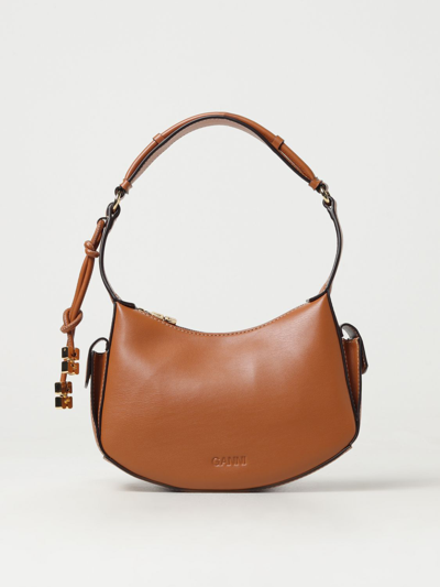 Shop Ganni Shoulder Bag  Woman Color Leather