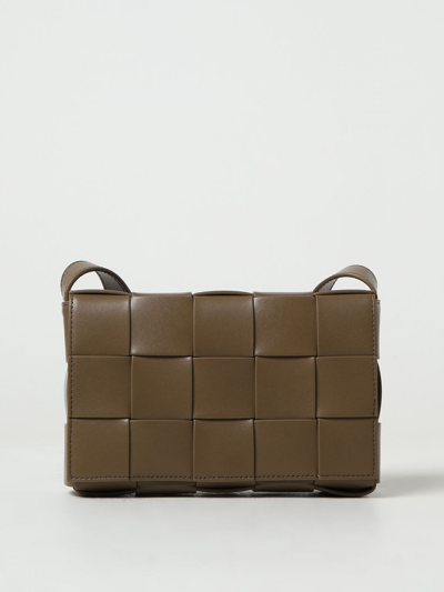 Shop Bottega Veneta Cassette Bag In Woven Leather In Beige