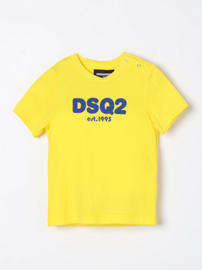 Shop Dsquared2 Junior T-shirt  Kids Color Yellow