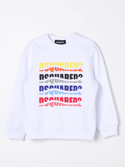 Shop Dsquared2 Junior Sweatshirt In White