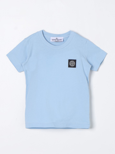 Shop Stone Island Junior T-shirt  Kids Color Blue