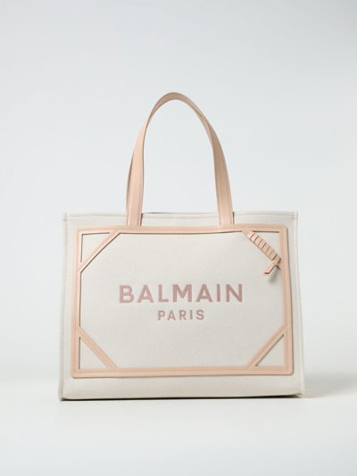 Shop Balmain Tote Bags  Woman Color White