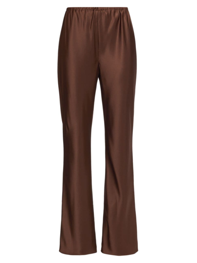Shop Reformation Women's Gale Satin Bias Pants In Cafe