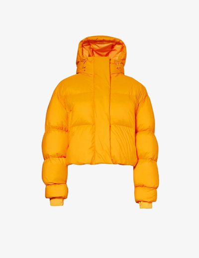 Shop Cordova Women's Ember Aomori Brand-appliqué Shell-down Jacket In Orange