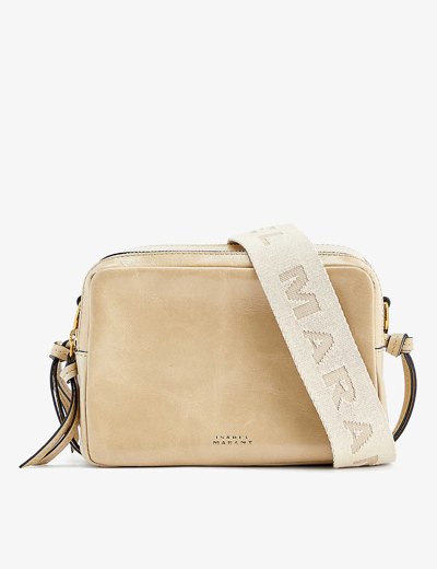 Shop Isabel Marant Wardy Leather Camera Bag In Sand
