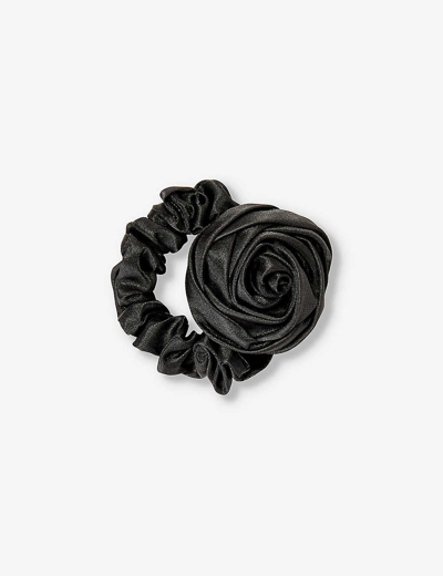 Shop Emi Jay Women's Noir Rosette Satin Hair Tie