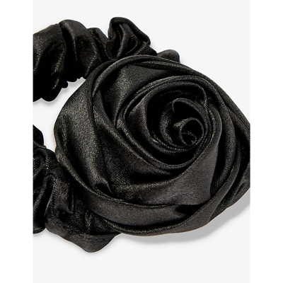 Shop Emi Jay Women's Noir Rosette Satin Hair Tie