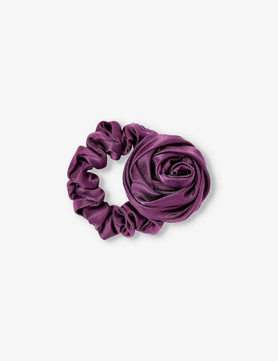 Shop Emi Jay Womens Violet Rosette Satin Hair Tie