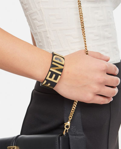 Shop Fendi Black Bracelet And Watch