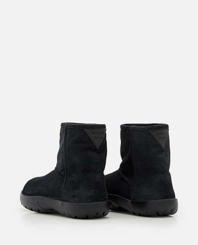 Shop Bottega Veneta Leather Ankle Boots In Black