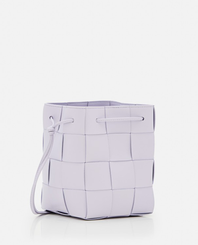 Shop Bottega Veneta Small Shoulder Bucket Bag In Purple