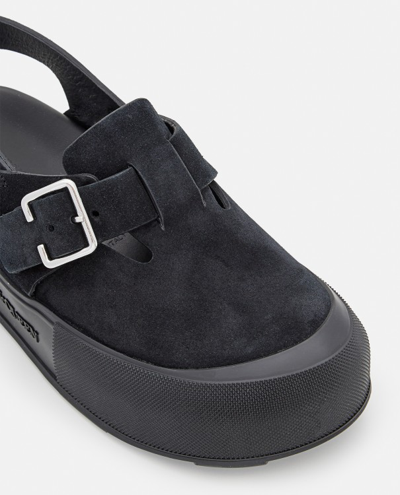 Shop Alexander Mcqueen Black Leather Sandals