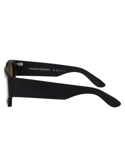 Shop Alexander Mcqueen Sunglasses In 003 Grey Grey Yellow