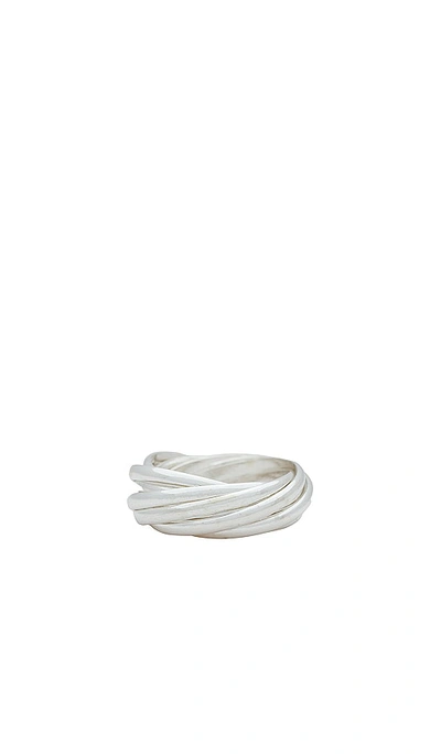 Shop Shashi Super Vera Ring In Metallic Silver