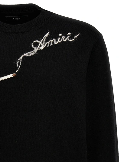 Shop Amiri ' Smoke' Sweater In Black