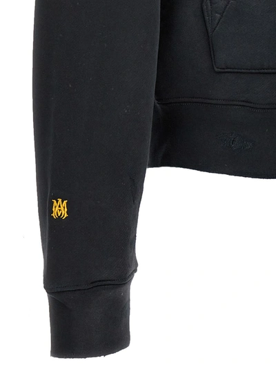 Amiri Track Patch-embellished Hoodie In Gray