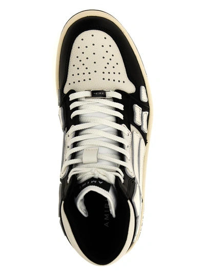 Shop Amiri 'skel Top Hi' Sneakers In White/black