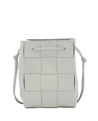 Shop Bottega Veneta Small Shoulder Bucket Bag In Grey