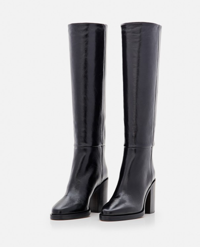 Shop Paris Texas 95mm Ophelia Crinckled Leather Boots In Black