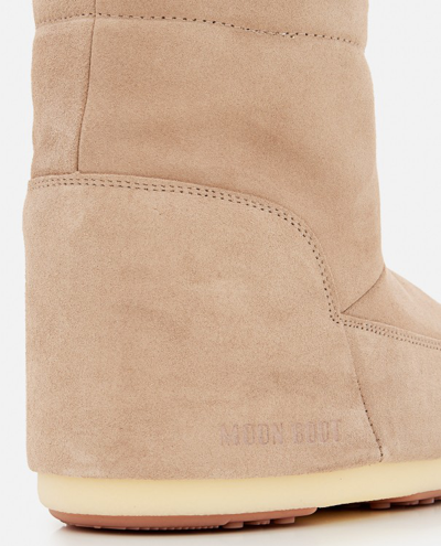 Shop Moon Boot Mb Icon Low Nolace Suede Mid Boots In Neutrals