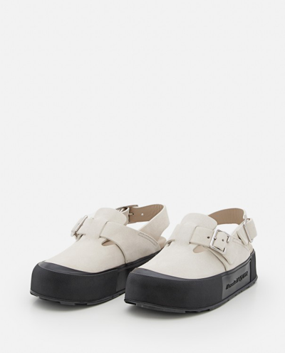 Alexander Mcqueen Man Loafers Light Grey Size 11 Soft Leather In Neutrals