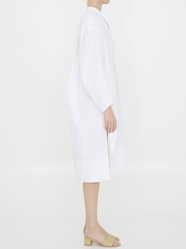 KHAITE Brom shift midi dress - White