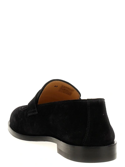 Shop Brunello Cucinelli Suede Loafers In Black
