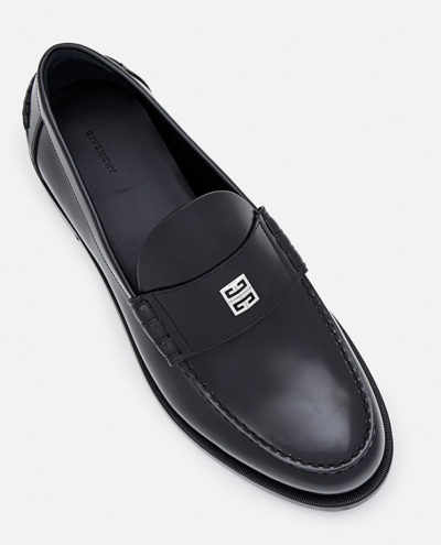 Shop Givenchy Leather Loafers In Black
