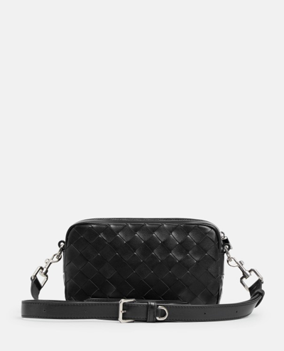 Shop Bottega Veneta Weaving Camera Bag In Black