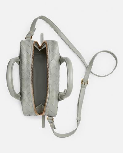 Shop Bottega Veneta Mini Leather Shoulder Bag In Grey