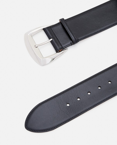 Shop Alexander Mcqueen Leather Belt With Buckle In Black