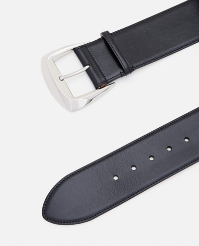Alexander Mcqueen Geometric Buckle Waist Belt In Black