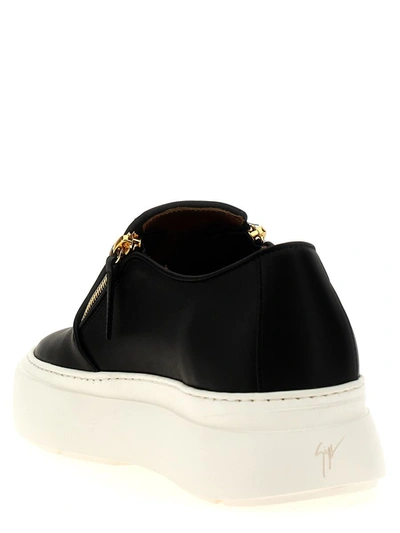 Shop Giuseppe Zanotti 'alec' Sneakers In White/black