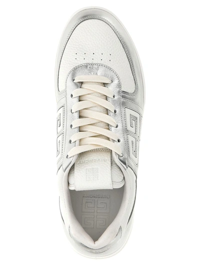 Shop Givenchy '4g' Sneakers In Silver