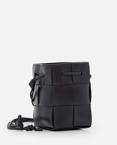 Shop Bottega Veneta Mini Bucket Shoulder Bag In Black