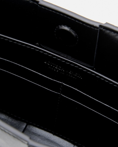 Shop Bottega Veneta Cassette Pouch W/ Strap Leather Shoulder Bag In Black