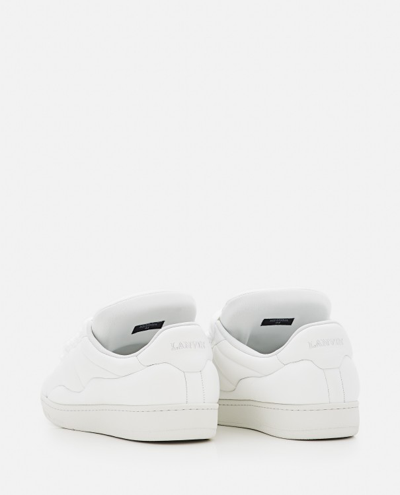 Shop Lanvin White Curb Xl Leather Sneakers